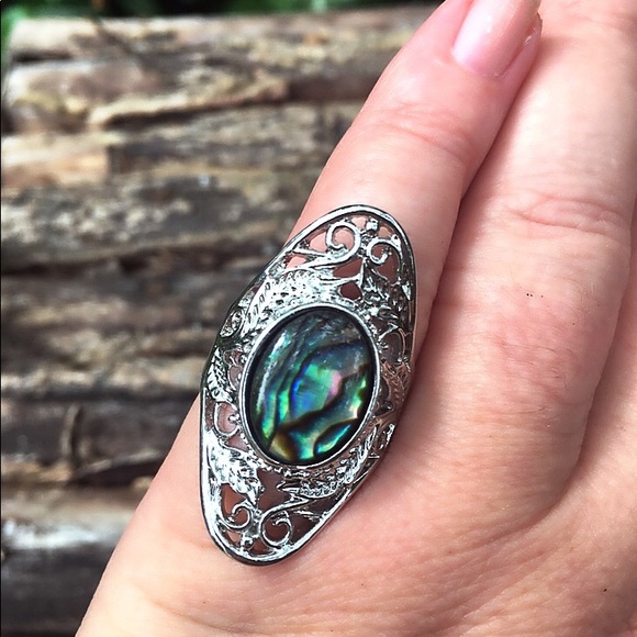 Abalone Shell Ring Boho - Picture 5 of 8